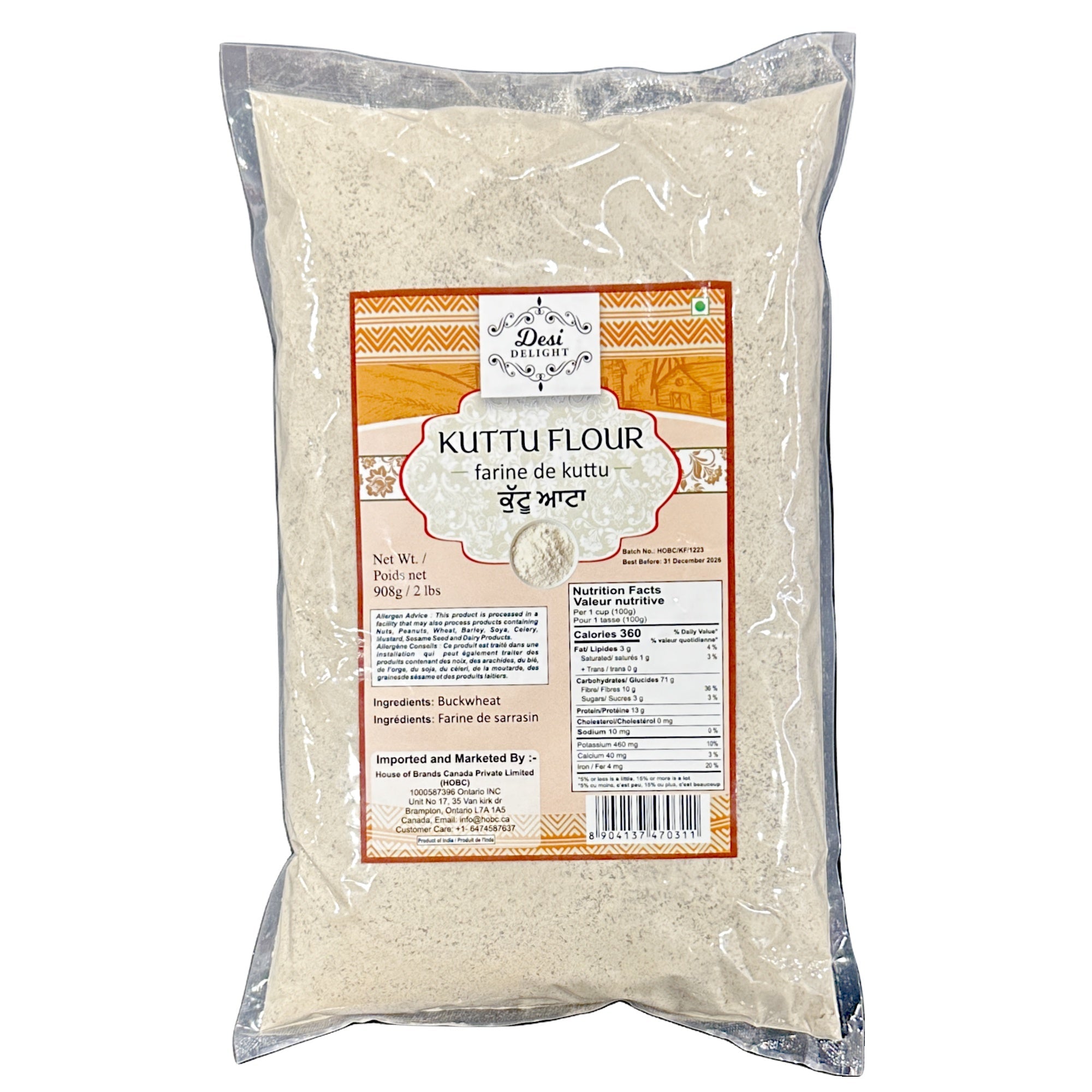 Desi Delight Kuttu Flour 2Lb