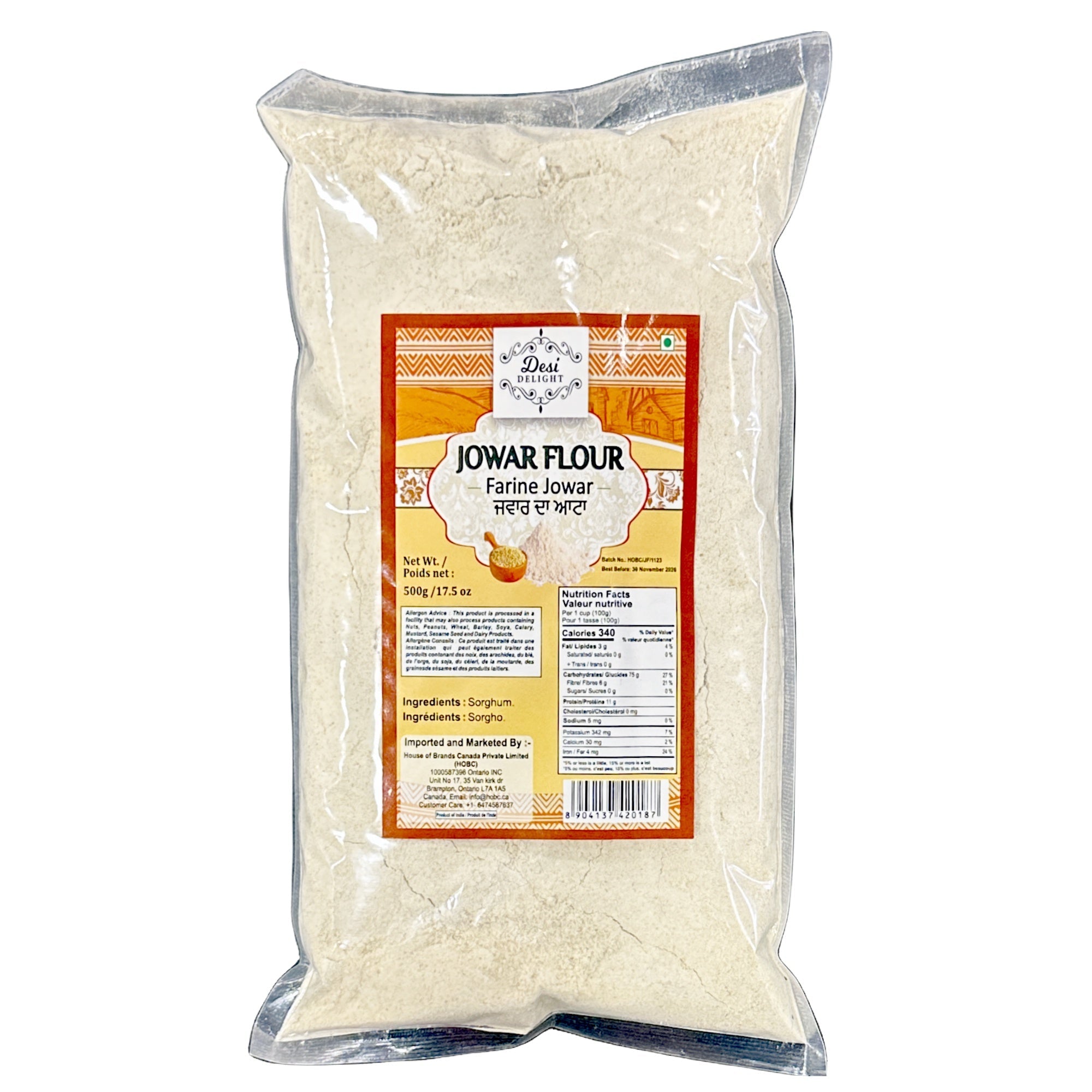 Desi Delight Jowar Flour 500gm