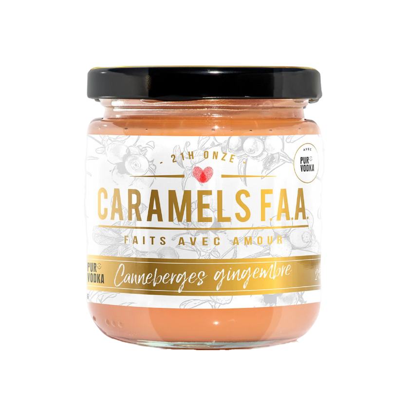Caramel - Pur Vodka Canneberges gingembre