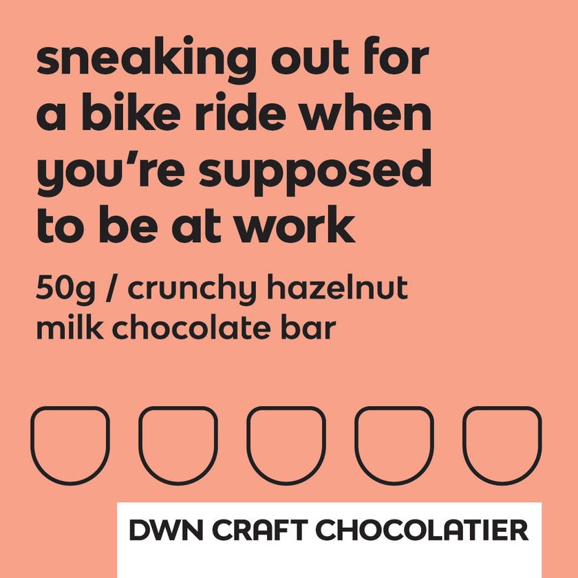 caramelized hazelnut milk chocolate bar