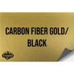 NO ADHESIVE CARBON FIBER GOLD/BLACK HYDBOND LEATHERETTE SHEET (12