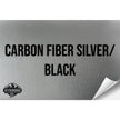 CARBON FIBER SILVER/BLACK WITH ADHESIVE HYDBOND LEATHERETTE SHEET (12
