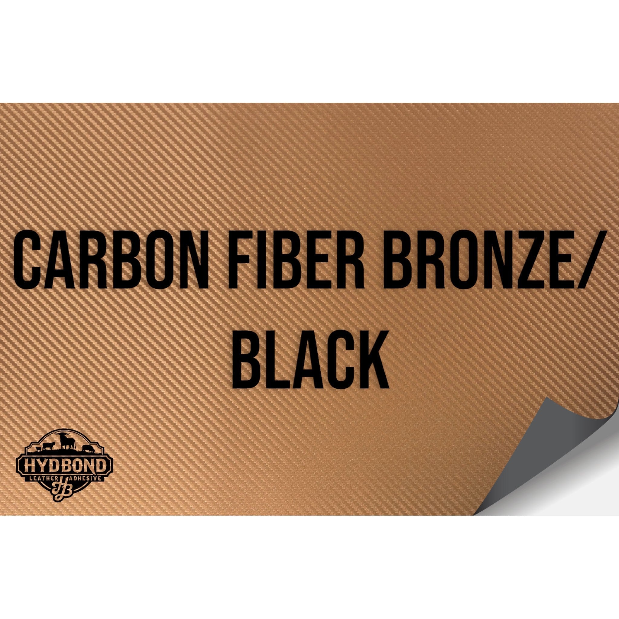 NO ADHESIVE CARBON FIBER BRONZE/BLACK HYDBOND LEATHERETTE SHEET (12