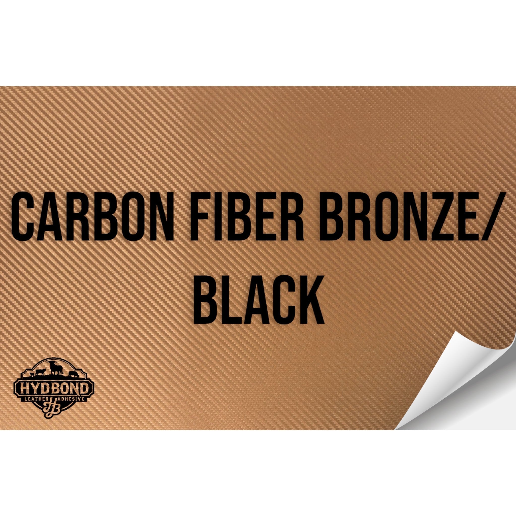 CARBON FIBER BRONZE/BLACK WITH ADHESIVE HYDBOND LEATHERETTE SHEET (12