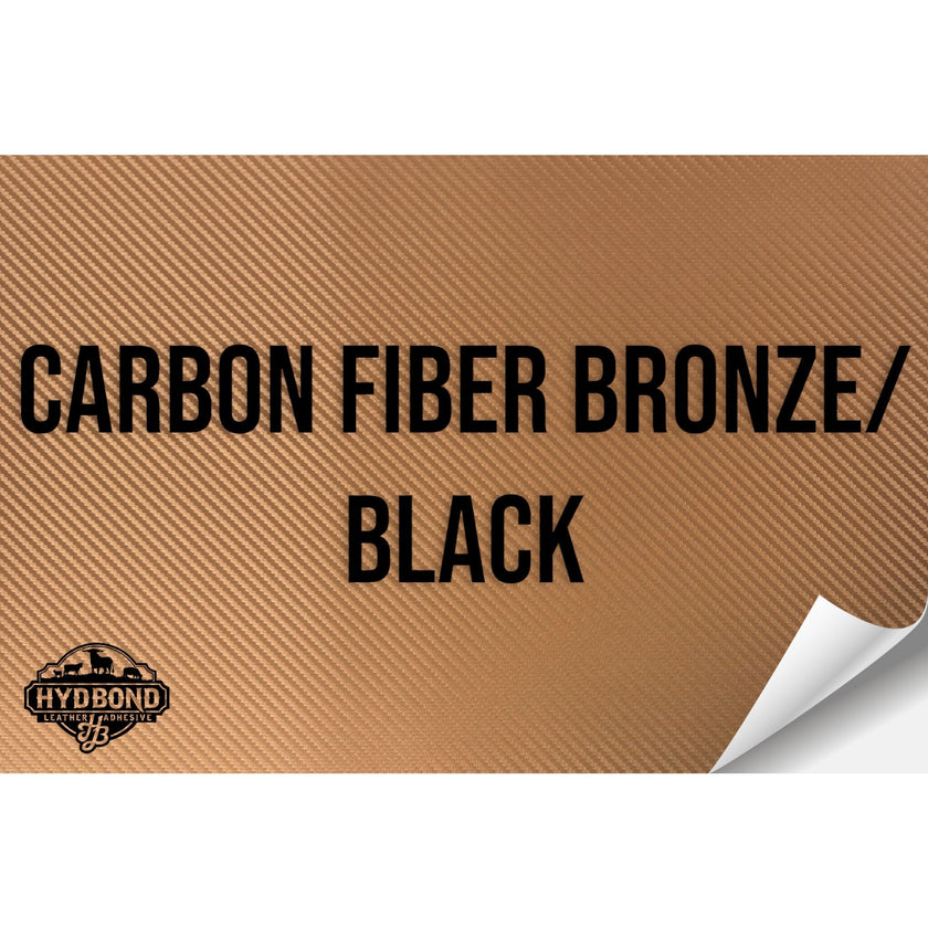 CARBON FIBER BRONZE/BLACK WITH ADHESIVE HYDBOND LEATHERETTE SHEET (12