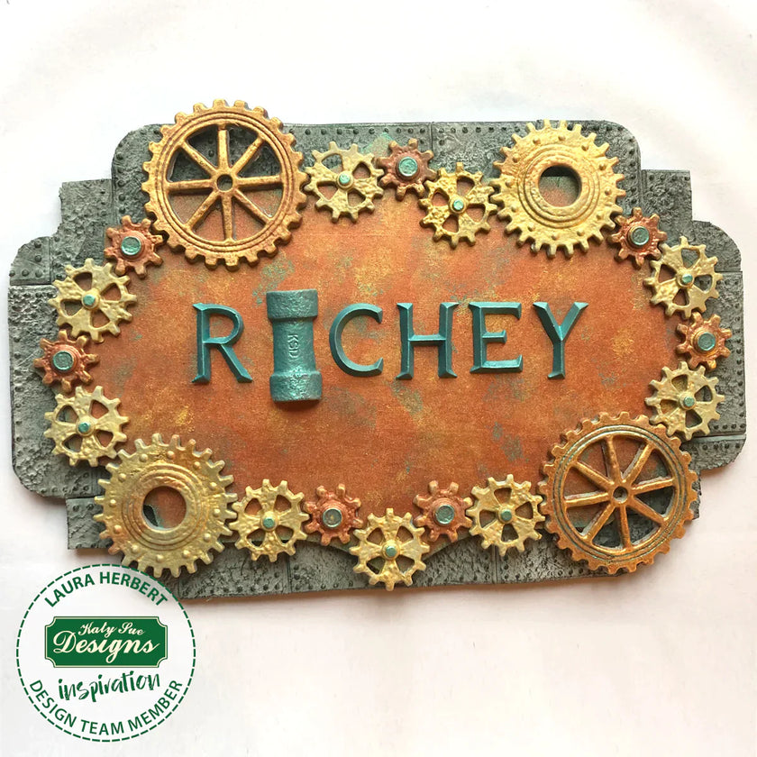 Distressed Cogs Silicone Mould