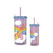 Care Bears Clouds & Rainbows 20oz Cold Cup w/ Rhinestone Lid