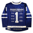 JOHNNY BOWER TORONTO MAPLE LEAFS CAREER JERSEY – AUTOGRAPHED NHL MEMORABILIA – LIMITED EDITION /299 – HALL OF FAME COLLECTIBLE (SIZE L OR XL)