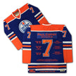 PAUL COFFEY AUTOGRAPHED CAREER JERSEY – EDMONTON OILERS – LIMITED EDITION /199 – NHL COLLECTIBLE (SIZE L OR XL)