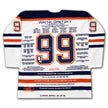 WAYNE GRETZKY CAREER JERSEYS PAIR MATCHING LTD ED 84 OF 99 - CUP YEAR - UPPER DECK COA - SIGNED (SIZE L OR XL)