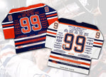 WAYNE GRETZKY CAREER JERSEYS PAIR MATCHING LTD ED 84 OF 99 - CUP YEAR - UPPER DECK COA - SIGNED (SIZE L OR XL)