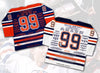 WAYNE GRETZKY CAREER JERSEYS PAIR MATCHING LTD ED 84 OF 99 - CUP YEAR - UPPER DECK COA - SIGNED (SIZE L OR XL)