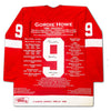 GORDIE HOWE VINTAGE EDITION WOOL CAREER JERSEY LTD ED 1 OF 9 - SIGNED RED WINGS (SIZE L OR XL)