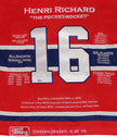 HENRI RICHARD MONTREAL CANADIENS CAREER JERSEY – AUTOGRAPHED HOCKEY COLLECTIBLE – LIMITED EDITION /199 – NHL HALL OF FAME MEMORABILIA (SIZE L OR XL)