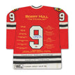 BOBBY HULL CHICAGO BLACKHAWKS CAREER JERSEY – AUTOGRAPHED COLLECTIBLE – LIMITED EDITION /399 – OFFICIAL NHL HOCKEY MEMORABILIA (SIZE L OR XL)