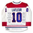 GUY LAFLEUR MONTREAL CANADIENS CAREER JERSEY – THE FLOWER WHITE EDITION – AUTOGRAPHED COLLECTIBLE – LIMITED EDITION /10 – RARE NHL MEMORABILIA (SIZE L OR XL)