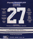 FRANK MAHOVLICH TORONTO MAPLE LEAFS CAREER JERSEY – AUTOGRAPHED COLLECTIBLE – LIMITED EDITION /199 – OFFICIAL NHL MEMORABILIA (SIZE L OR XL)