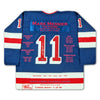 MARK MESSIER NY RANGERS CAREER JERSEY #11 OF 199 – AUTOGRAPHED – (SIZE L OR XL) – LIMITED EDITION NHL COLLECTIBLE