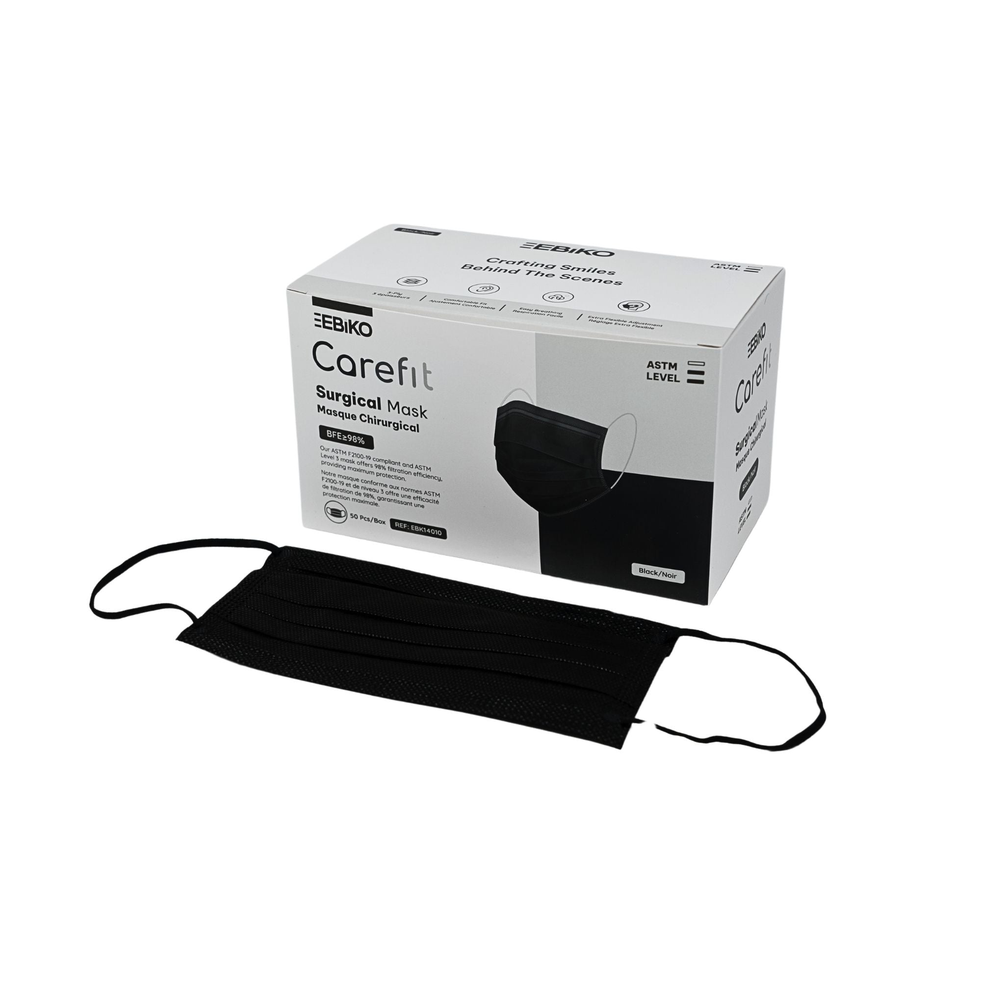 CareFit ASTM Surgical Ear Loop Masks - 50/Box
