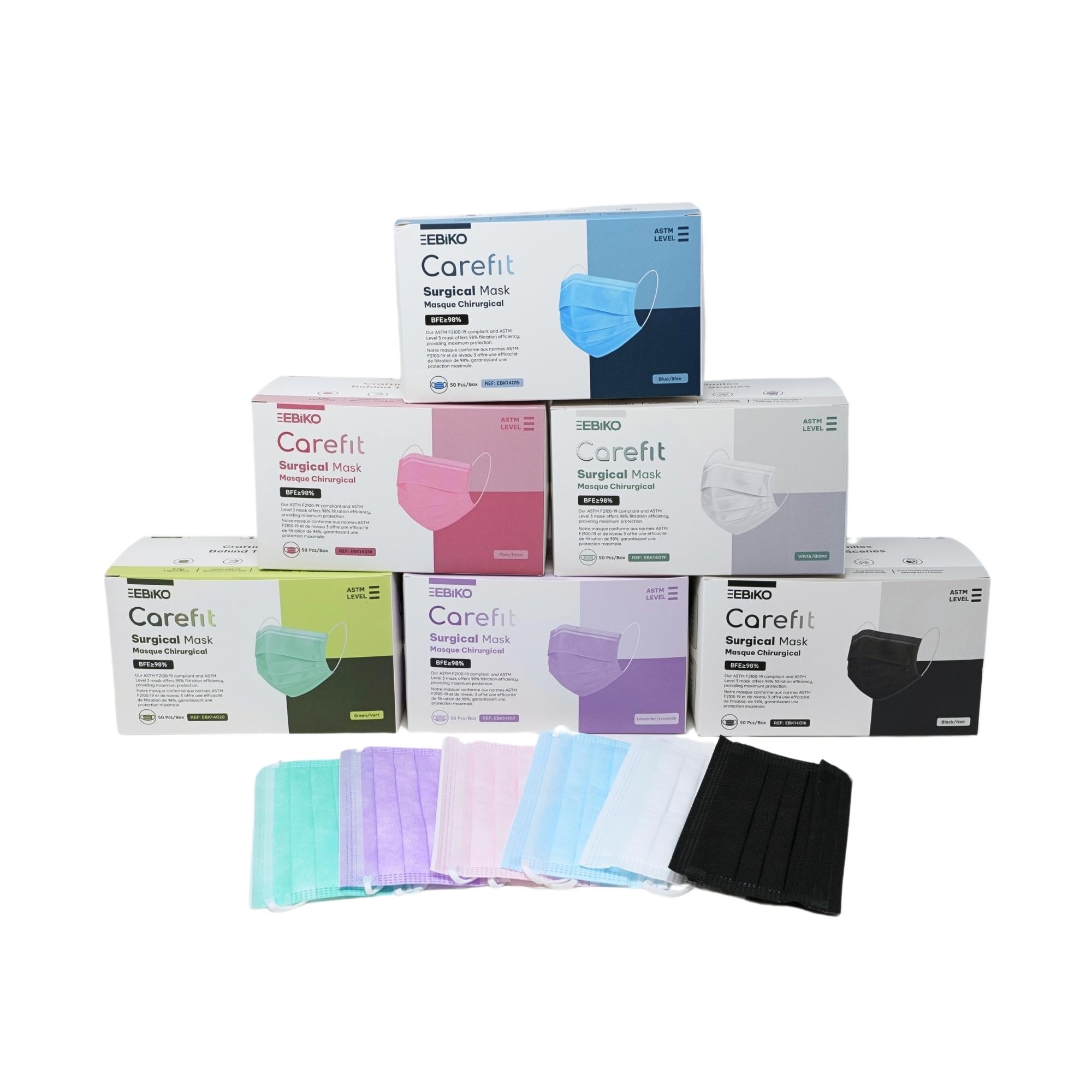 CareFit ASTM Surgical Ear Loop Masks - 50/Box