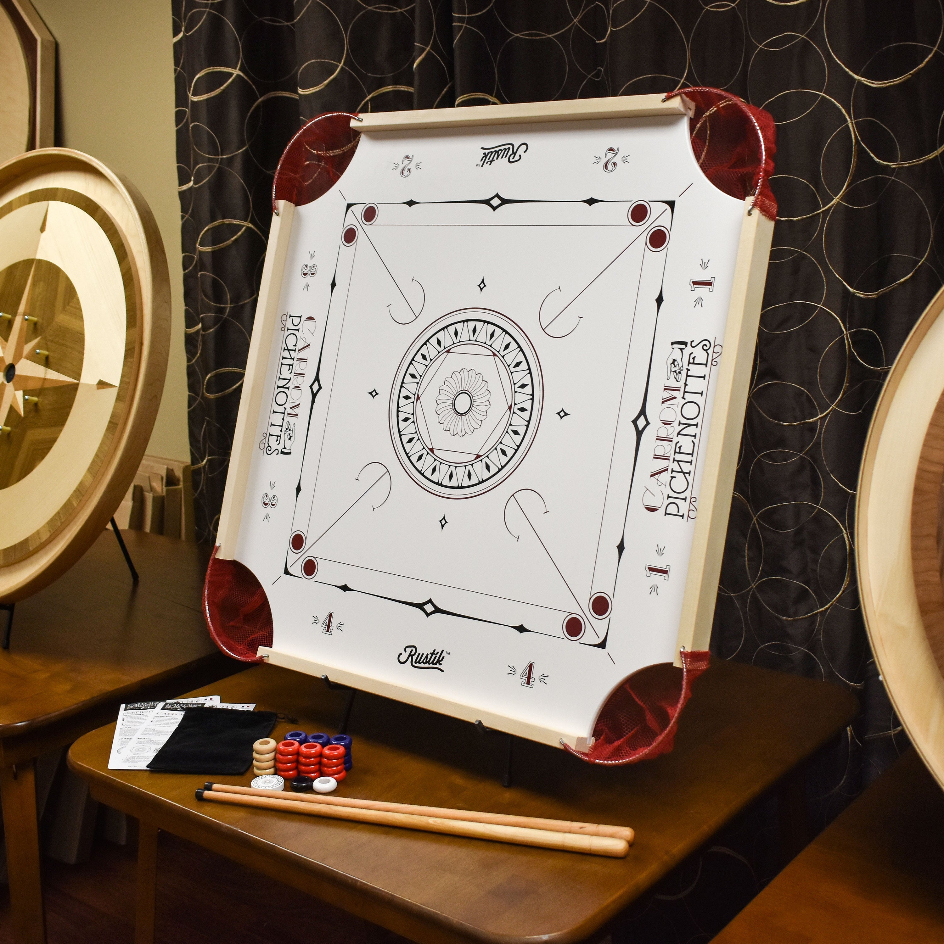 Classic Carrom & Pichenotte Game