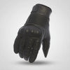 Cascade Men’s Leather Motorcycle Gloves. Armored Biker Gloves with Rubber Knuckles & Zipper Closure