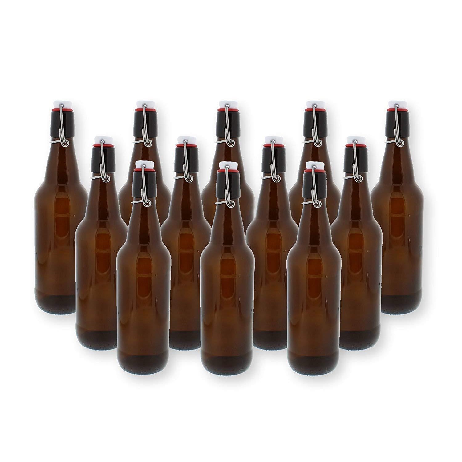 Swingtop Flip Top Glass Bottles | Brown (750 ml) 4 Cases of 12 bottles