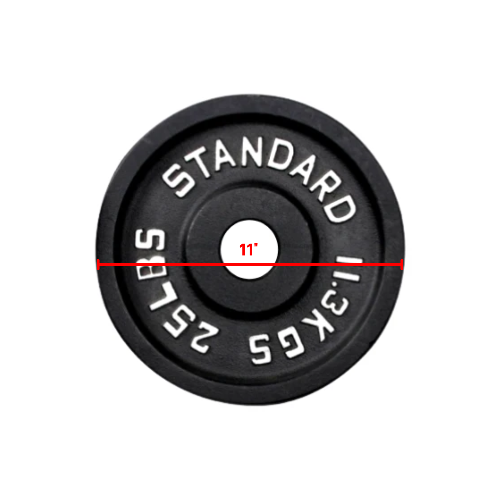 Cast Iron Weight Plates - Standard, Olympic in LBs, KGs