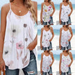 Casual Round Neck sleeveless loose summer Beach top women
