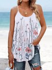 Casual Round Neck sleeveless loose summer Beach top women