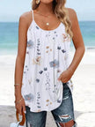 Casual Round Neck sleeveless loose summer Beach top women