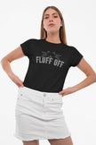 Fluff Off Rhinestone Cat Shirt – Funny Sparkle Cat Lover Bling Tee | Blingdazzel