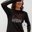 Cat Mom Rhinestone Shirt – Cat Lover Sparkle Bling Apparel for Women | Blingdazzel