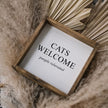 Cats Welcome (people tolerated) Mini Wood Sign