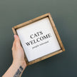Cats Welcome (people tolerated) Mini Wood Sign
