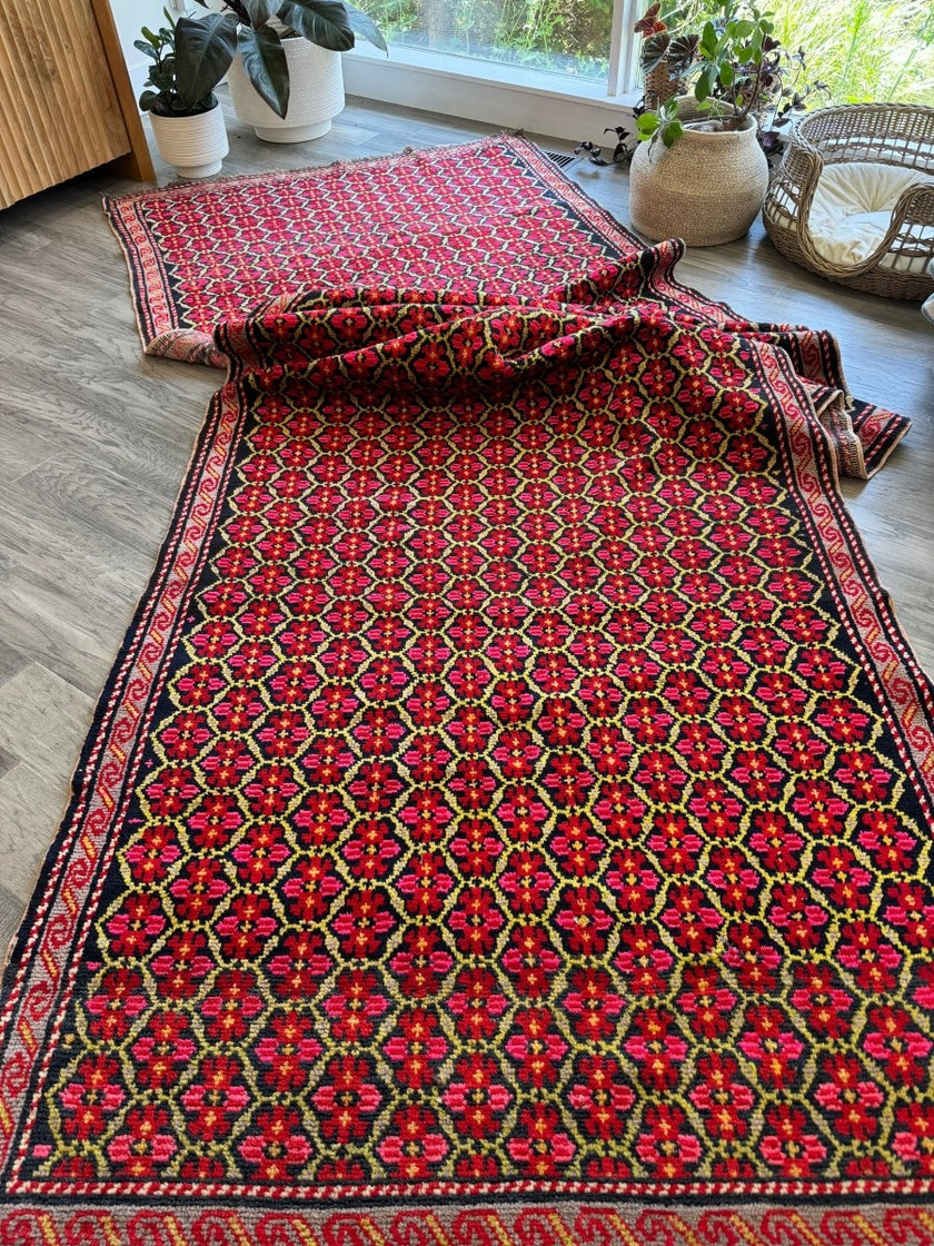 Caucasian Karabagh Runner Rug | 4' 1