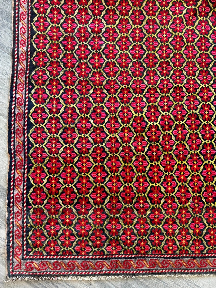 Caucasian Karabagh Runner Rug | 4' 1