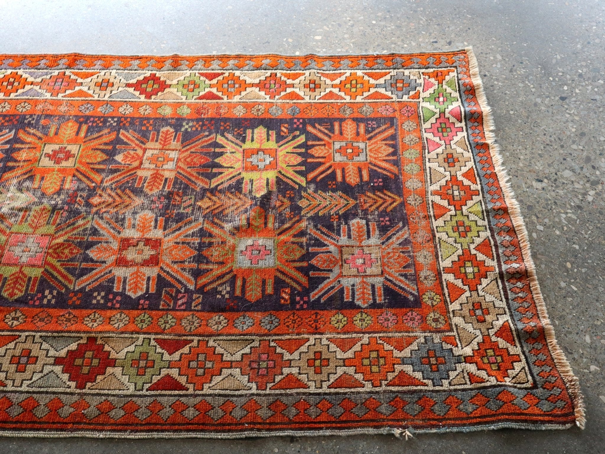 Caucasian Kazak Runner Rug | 3' 11