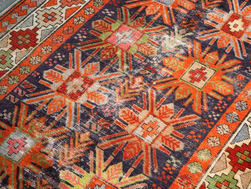 Caucasian Kazak Runner Rug | 3' 11