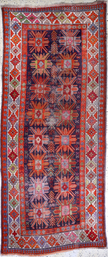 Caucasian Kazak Runner Rug | 3' 11