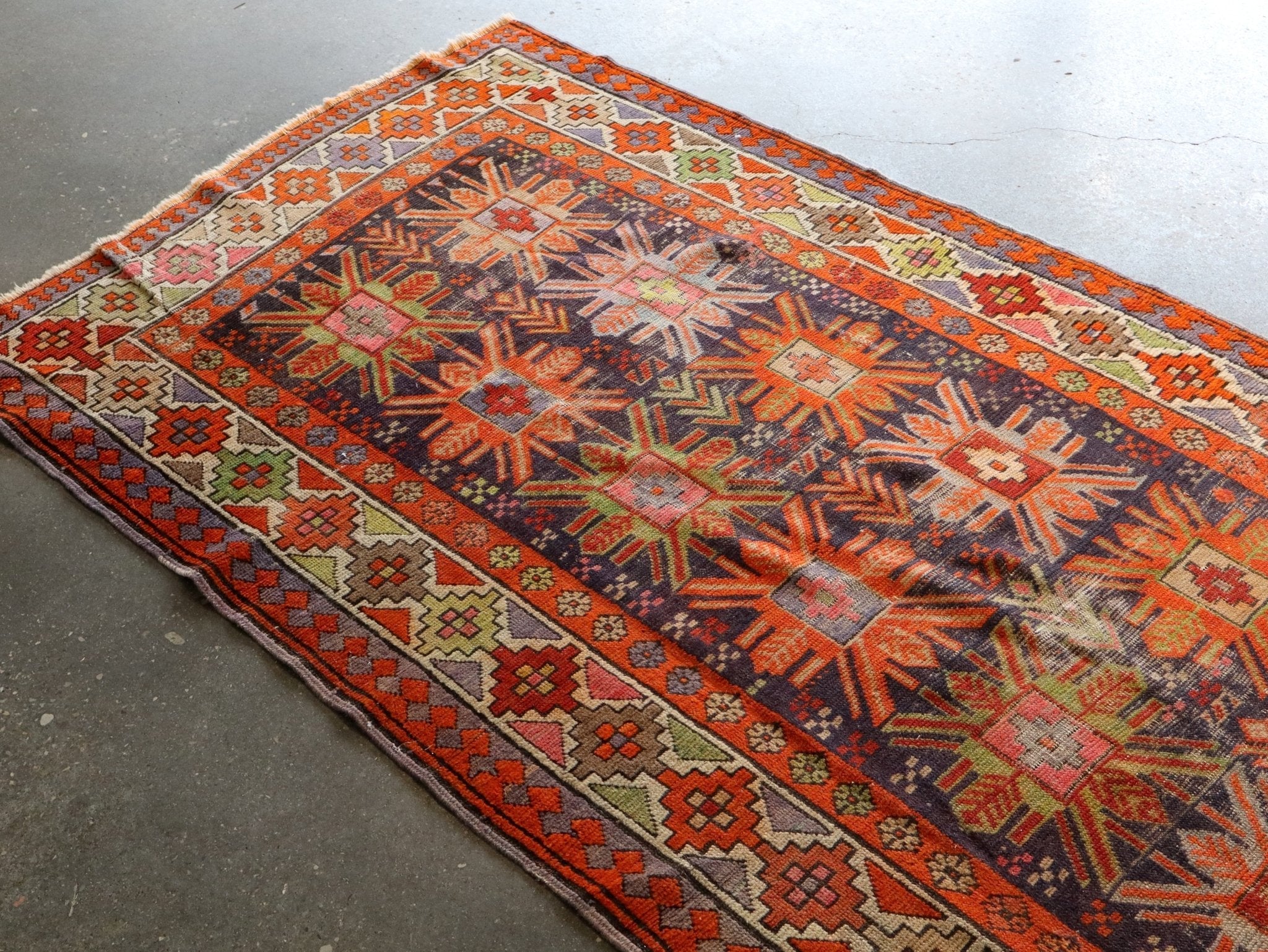 Caucasian Kazak Runner Rug | 3' 11