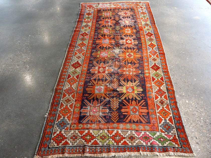 Caucasian Kazak Runner Rug | 3' 11