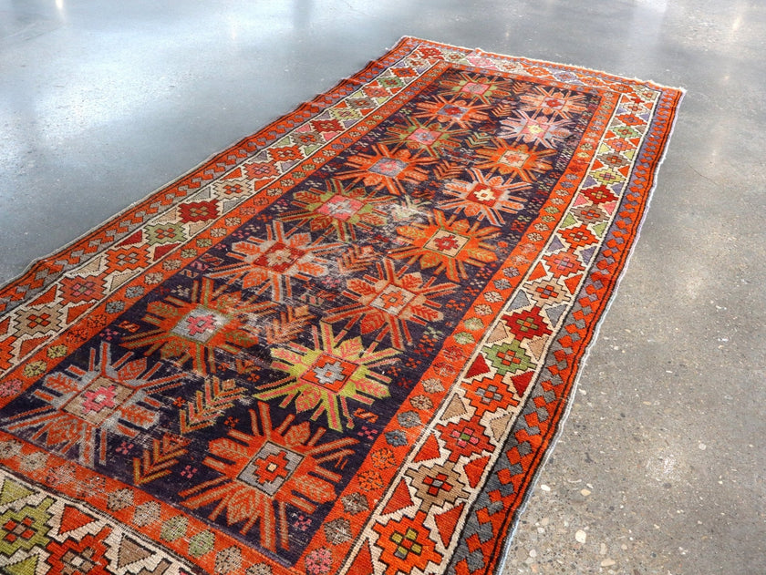 Caucasian Kazak Runner Rug | 3' 11