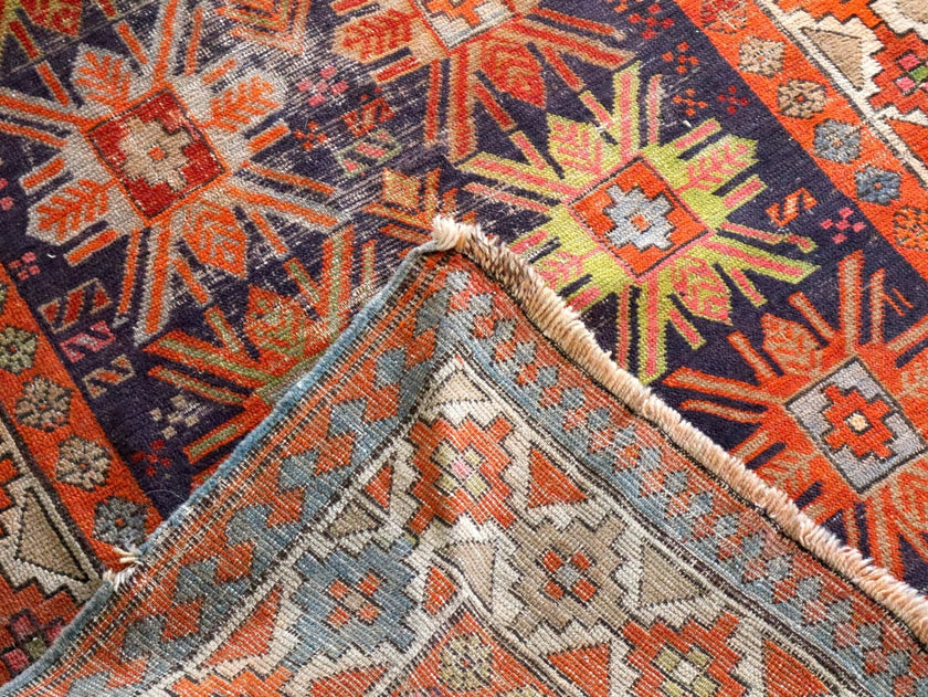Caucasian Kazak Runner Rug | 3' 11