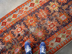 Caucasian Kazak Runner Rug | 3' 11