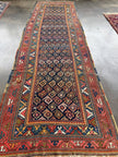 Caucasian Kazak Runner Rug | 4' 4