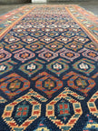 Caucasian Kazak Runner Rug | 4' 4