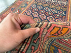 Caucasian Kazak Runner Rug | 4' 4