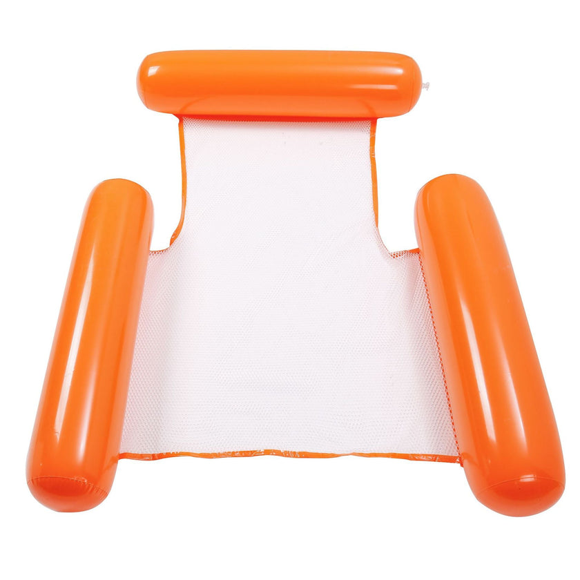 Inflatable Pool Float Lounger – Foldable Striped Floating Row for Adults