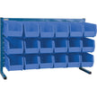 Louvered Rack with Bins, 18 Bins, 8-1/4